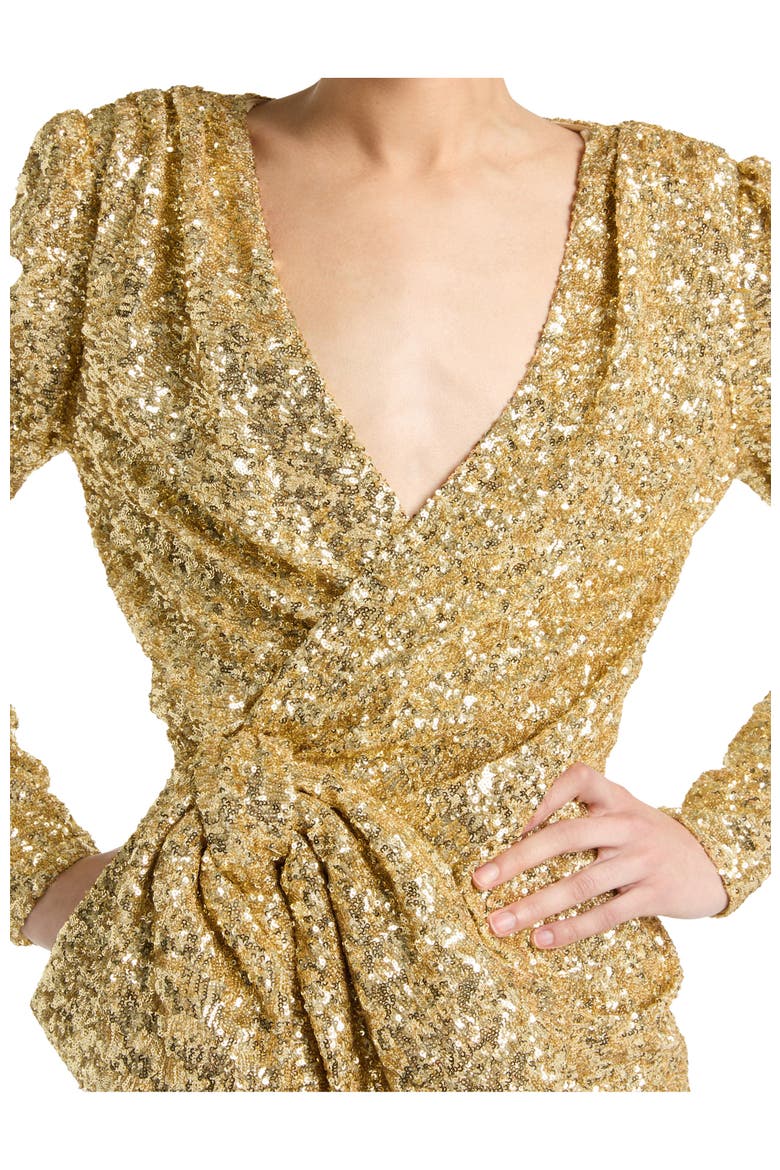 Sequinned Dress, Alternate, color, Gold