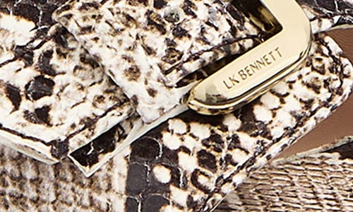 Lk Bennett Reeva Oloid Ankle Strap Sandal In Black/white