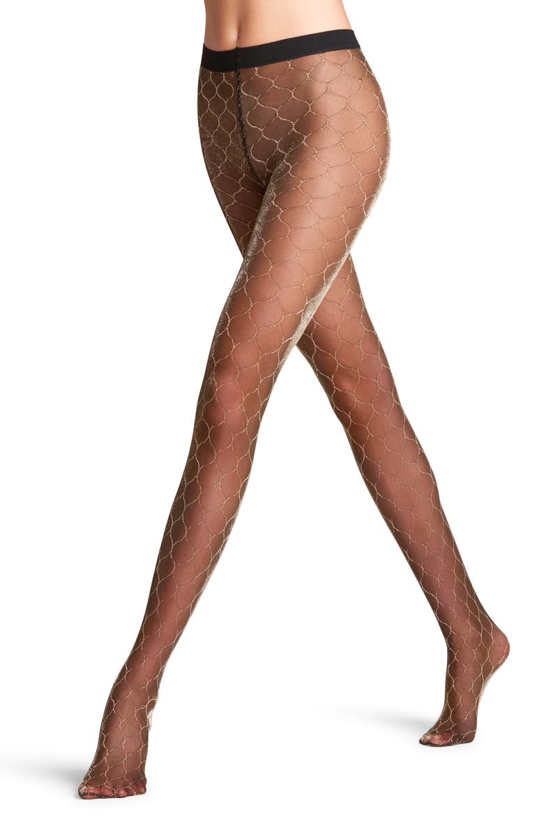 Falke Fascination Metallic Tights, Alternate, color, 