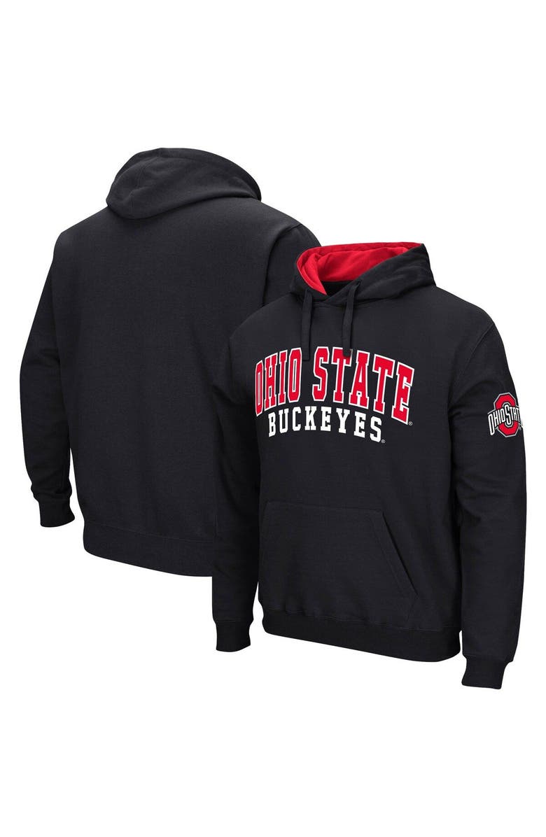 COLOSSEUM Men's Colosseum Black Ohio State Buckeyes Double Arch Pullover Hoodie, Main, color, Black
