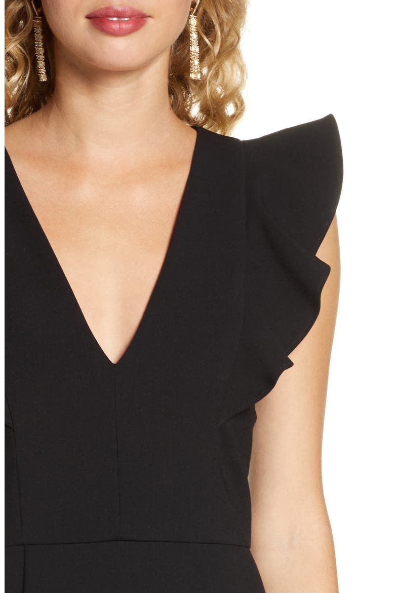 Whisper Ruffle Minidress, Alternate, color, BLACK