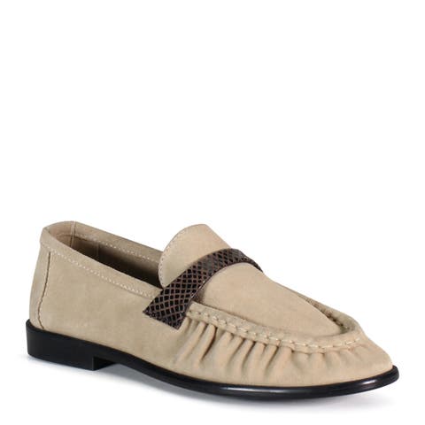 KNOT LESS Sleek Suede Penny Loafer