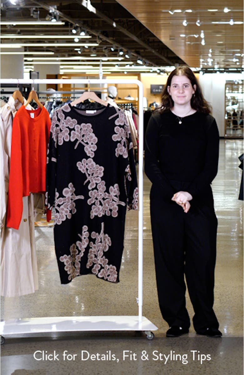 Nuska Metallic Floral Jacquard Shift Dress, sales video thumbnail