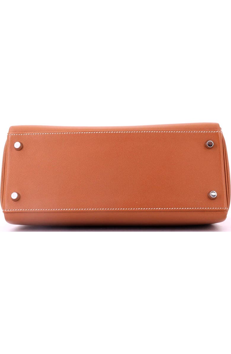 Pre-Owned Hermes Kelly Handbag Brown Madame with Palladium Hardware 28, Alternate, color, Gold