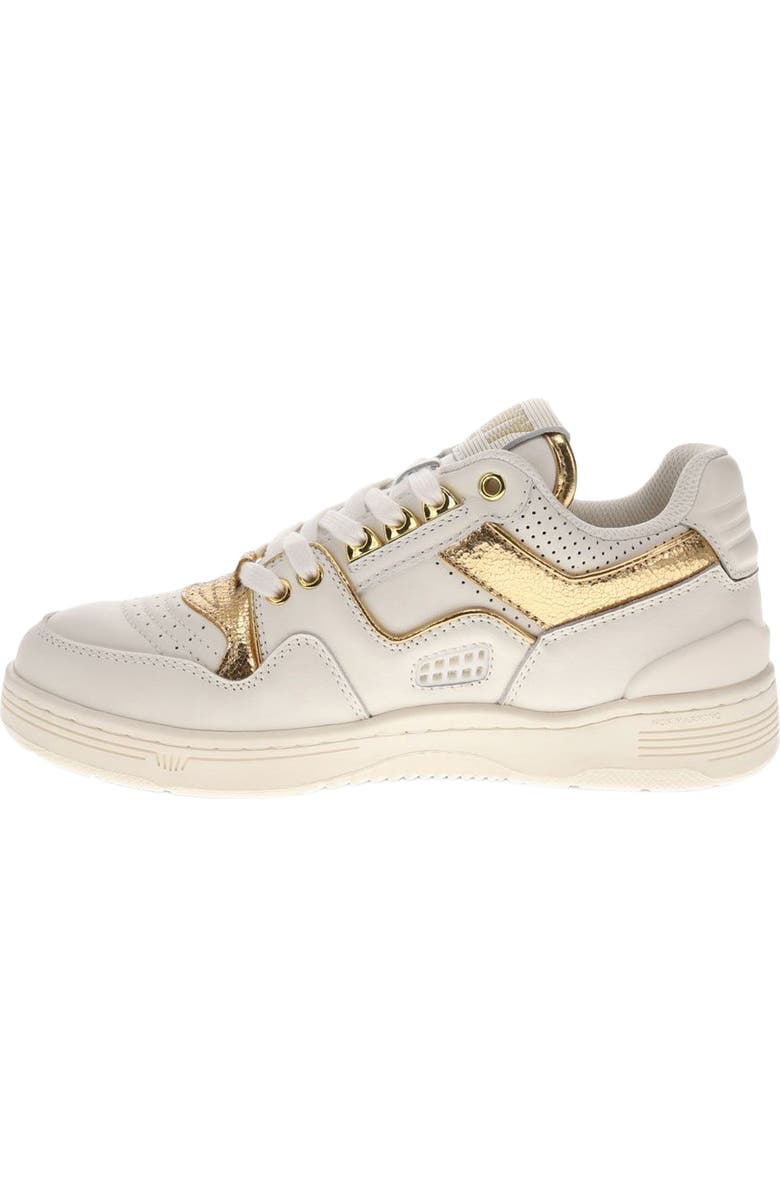 PONY M100 Low Metallic Sneakers, Alternate, color, Snow White/Gold
