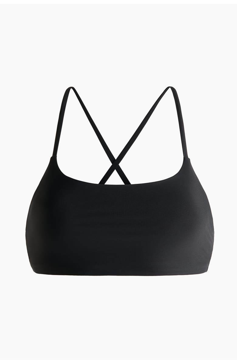 H&M Sports Bikini Top, Main, color, Black