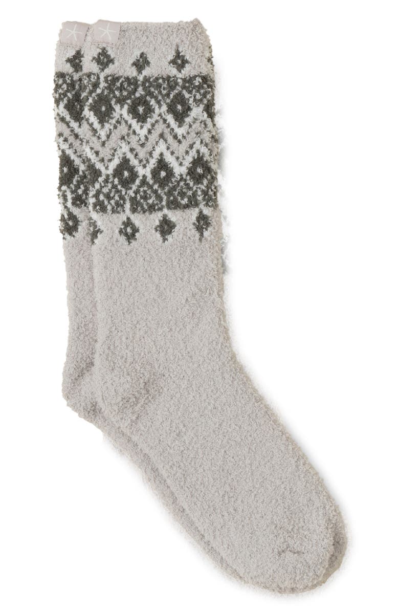 Barefoot Dreams<sup>®</sup> CozyChic<sup>®</sup> Fair Isle Socks, Main, color, Malibu Mist Multi