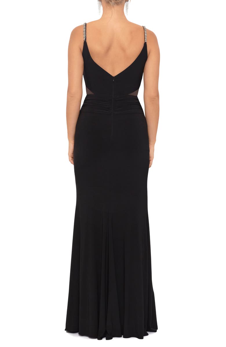 Xscape Evenings Mesh Inset Gown, Alternate, color, 