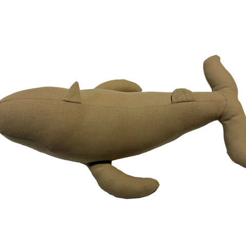 Vintage Fabric Stuffed Whale