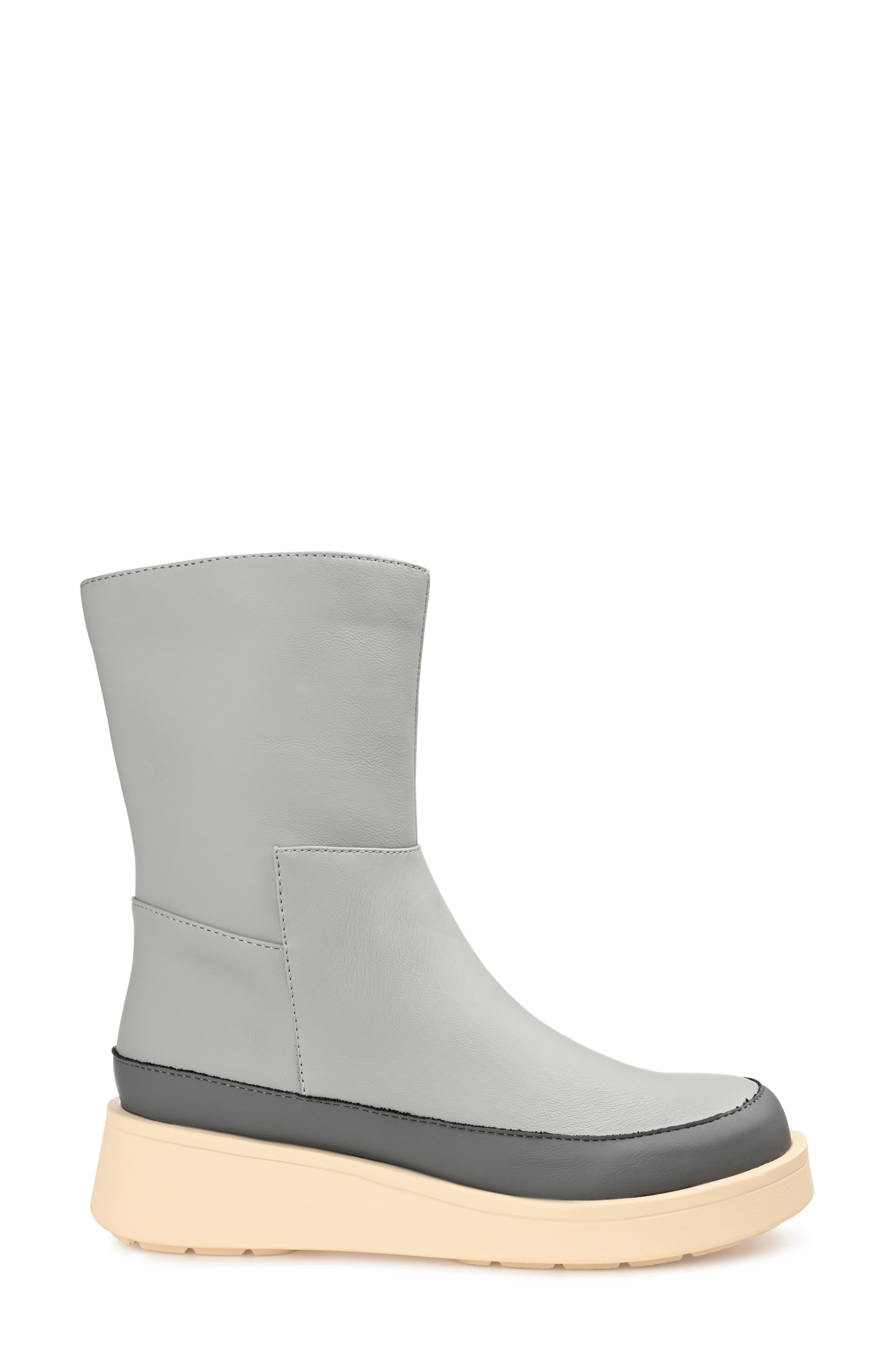Journee Collection Cristen Bootie, Alternate, color, Grey
