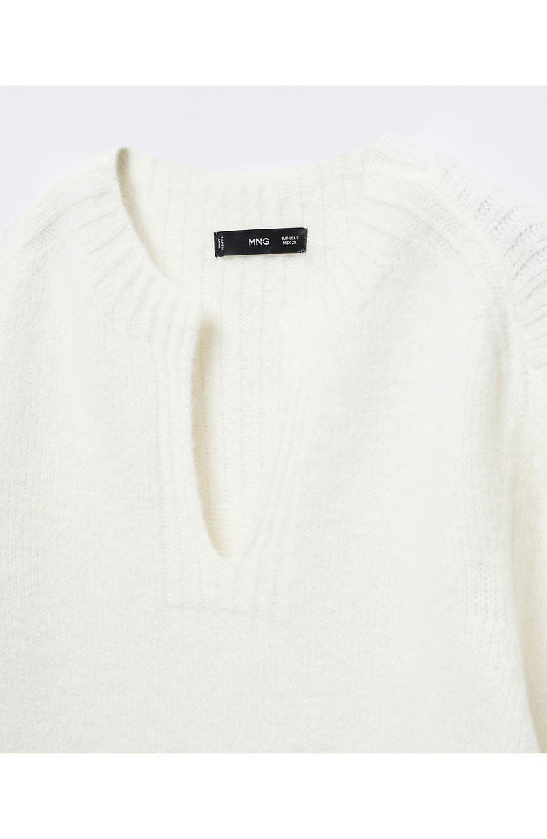 MANGO Notch Neck Sweater, Alternate, color, 