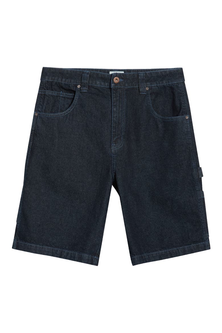 Bad Dog Denim Utility Shorts, Alternate, color, DARK DENIM