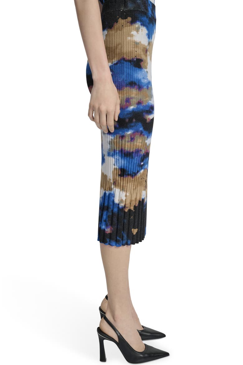Print Rib Sweater Midi Skirt, Alternate, color, CLOUDED NINE