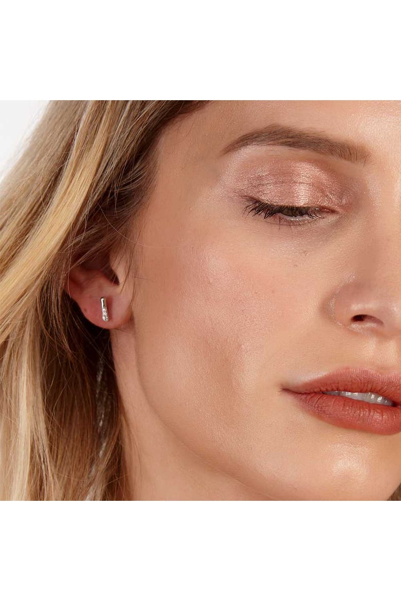 Skinny Drip Mini Studs, Alternate, color, Sterling Silver