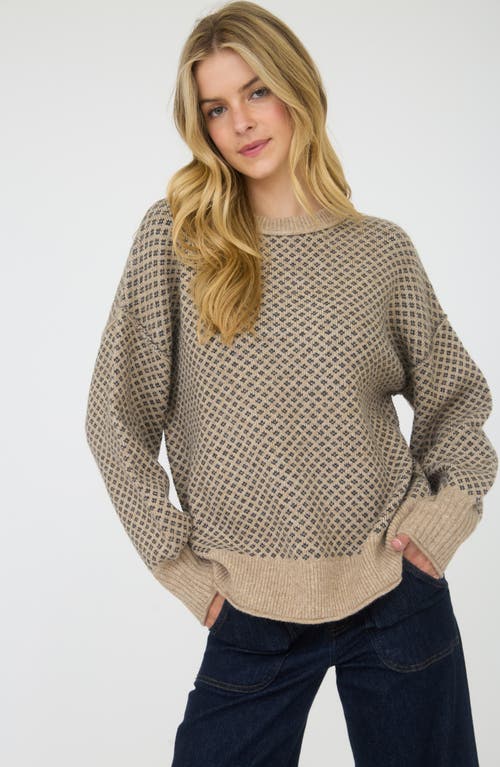 Blu Pepper Mini Jacquard Crewneck Sweater In Multi
