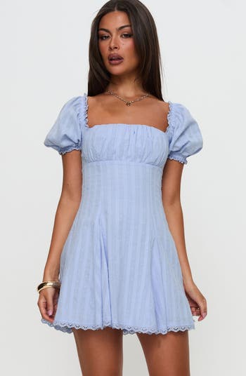 Rabatia Puff Sleeve Cotton Minidress