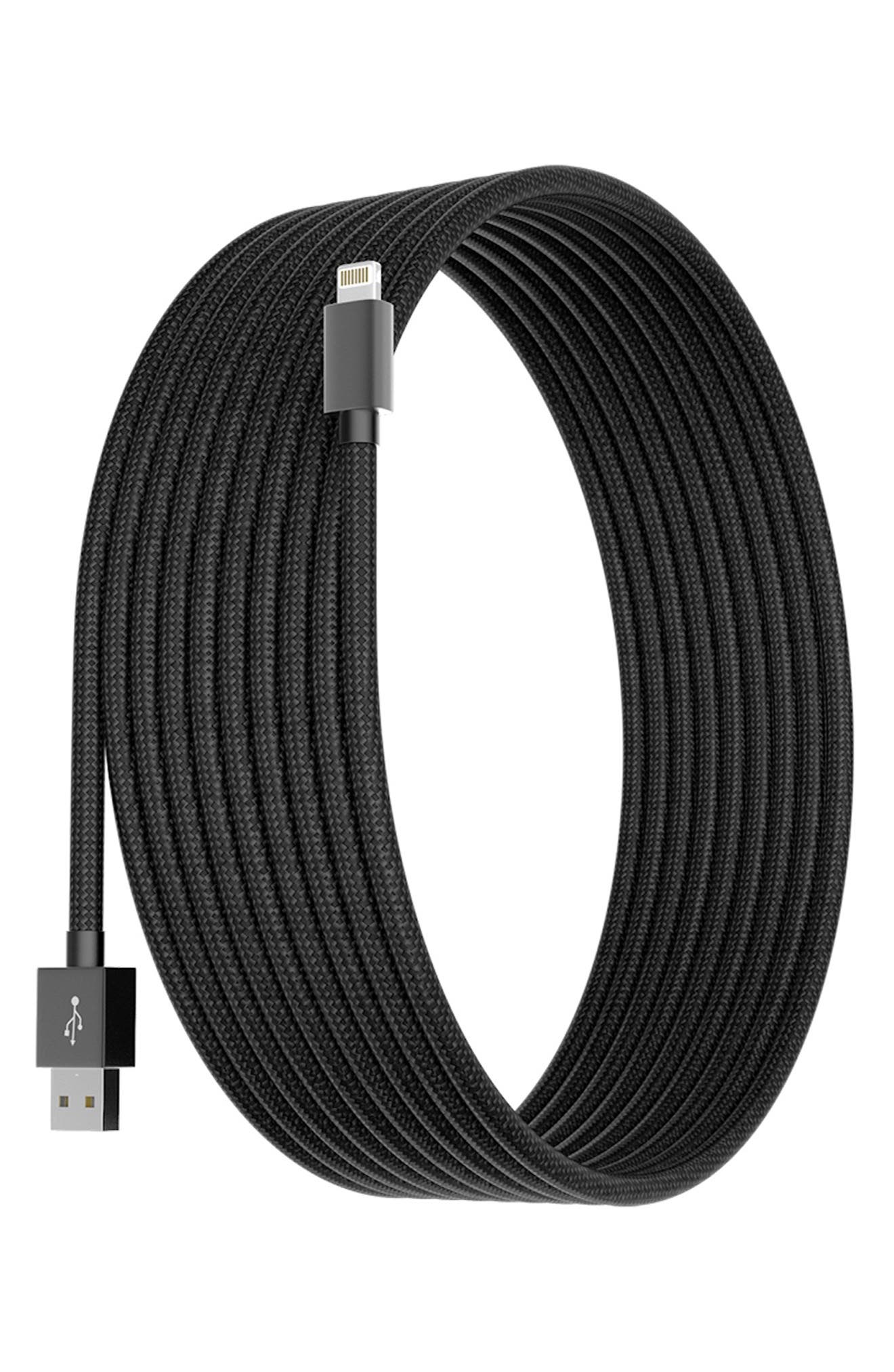 The Posh Tech 10 ft. Braided Lightning USB Cable