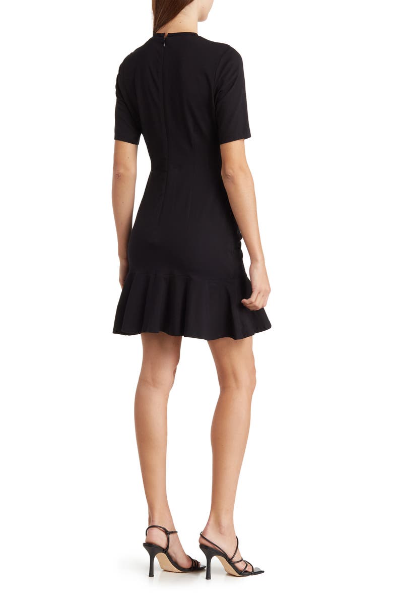 BCBGeneration Ruched Stretch Cotton Dress, Alternate, color,