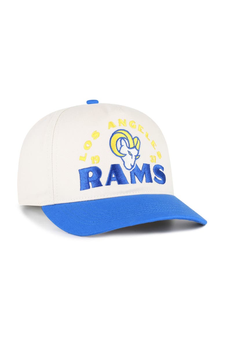 Men's '47 Natural Los Angeles Rams  Arcitext Hitch Adjustable Hat, Alternate, color, Natural
