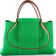 Pre-Owned Hermes Cabag Elan Toile and Leather 39