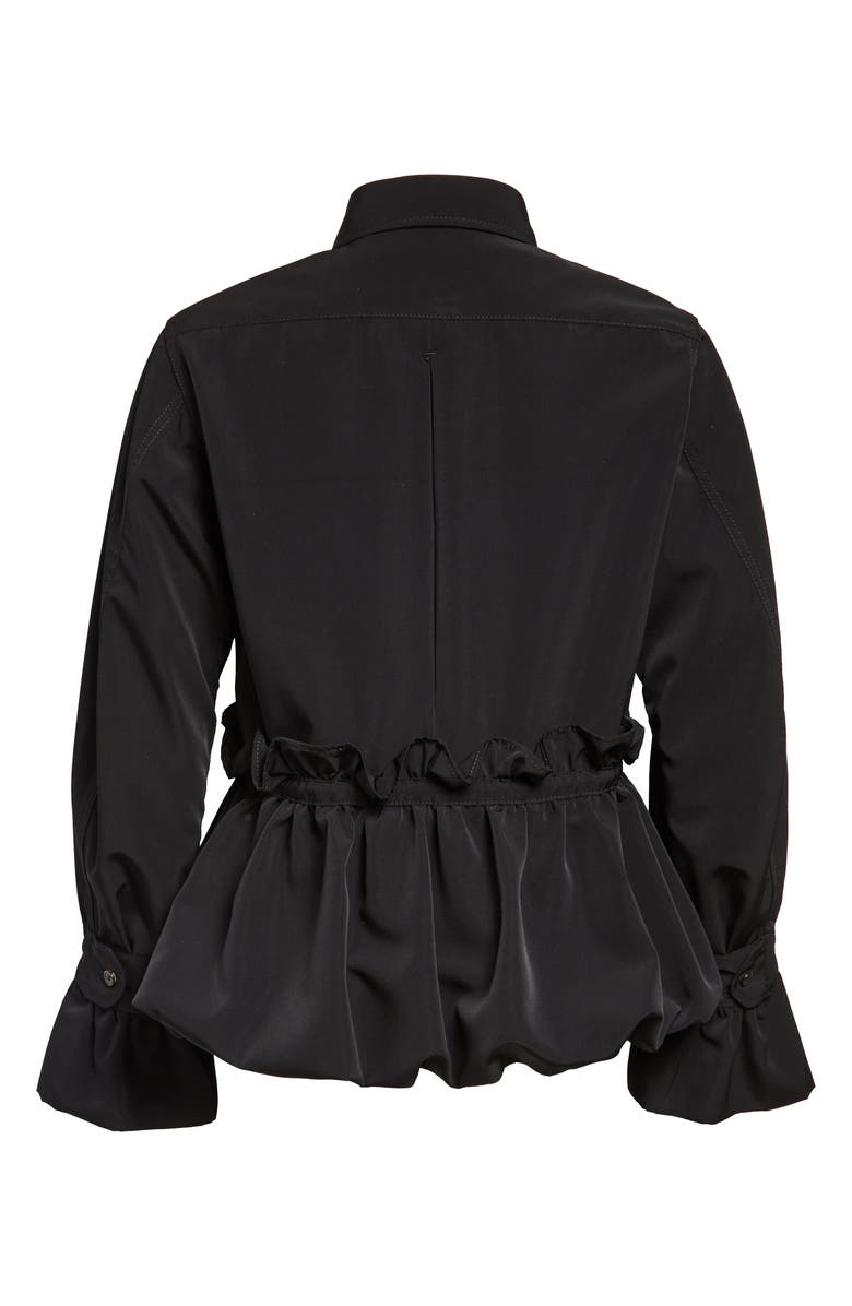Noir Kei Ninomiya Ruffle Cinch Waist Jacket, Alternate, color, 