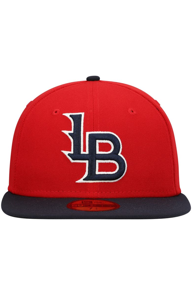 New Era Men's New Era Red Louisville Bats Authentic Collection Team Home 59FIFTY Fitted Hat, Alternate, color, Red
