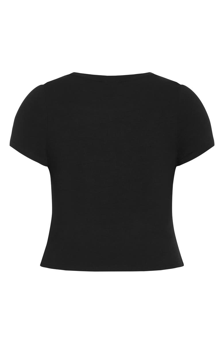 City Chic Micro Graphic T-Shirt, Alternate, color, Black
