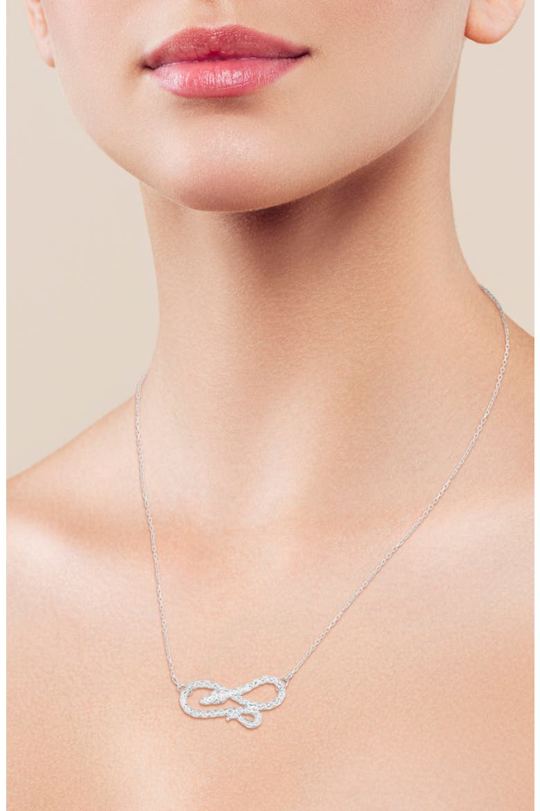 Snake Pendant Necklace, Alternate, color, SILVER