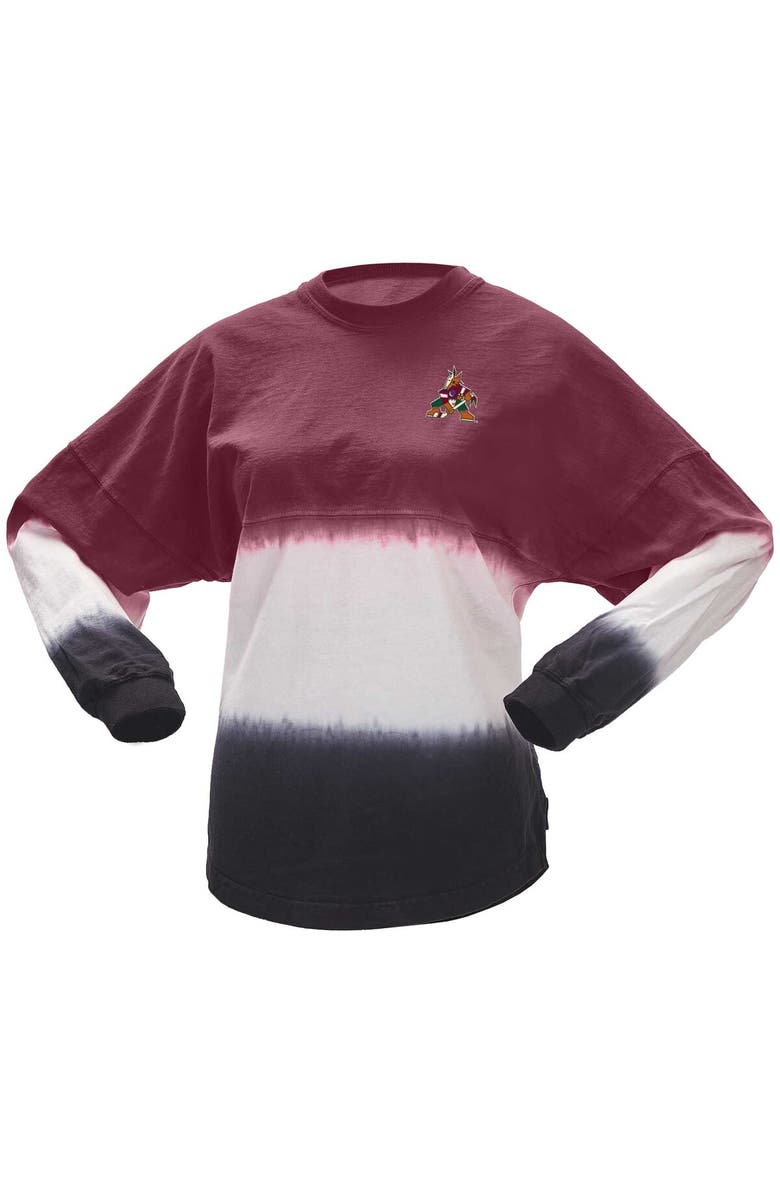 SPIRIT JERSEY Women's Fanatics Branded Garnet/Black Arizona Coyotes Ombre Long Sleeve T-Shirt, Alternate, color, 