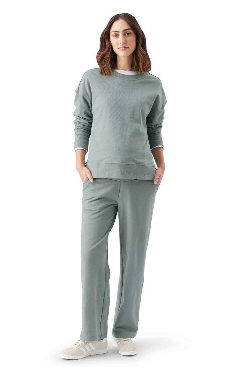 Ripe Maternity Relax Nursing Sweat, Alternate, color, Sage