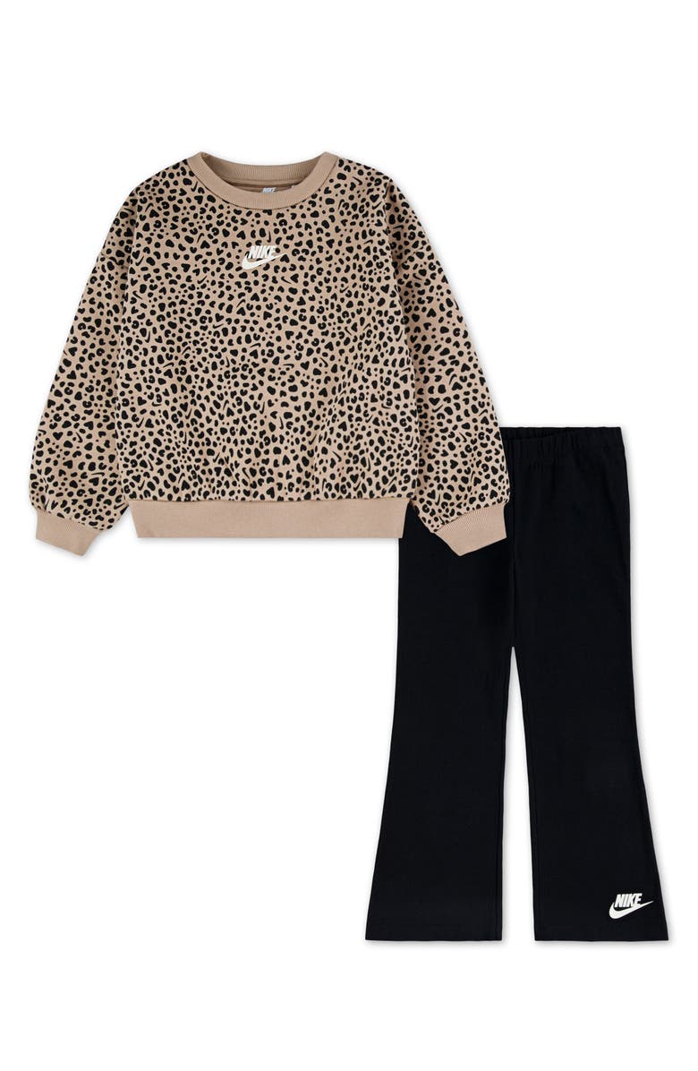 Nike Kids' Wild Warmth Sweatshirt & Leggings Set, Main, color, Black