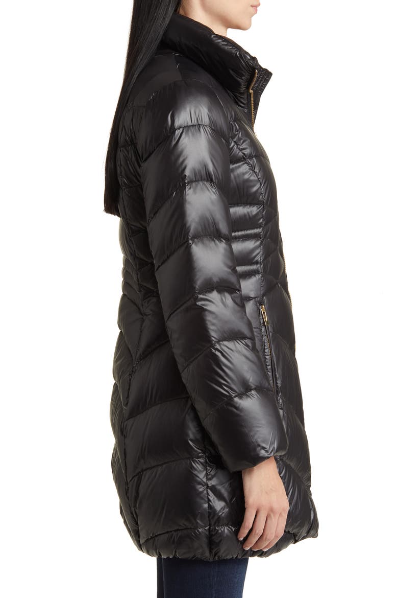 Quilted Puffer Jacket with Removable Hood, Alternate, color, BLACK