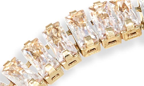 Tasha Baguette Cz Hoop Earrings In Metallic
