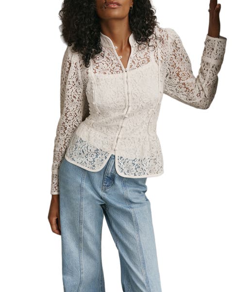 Lace Military Blouse