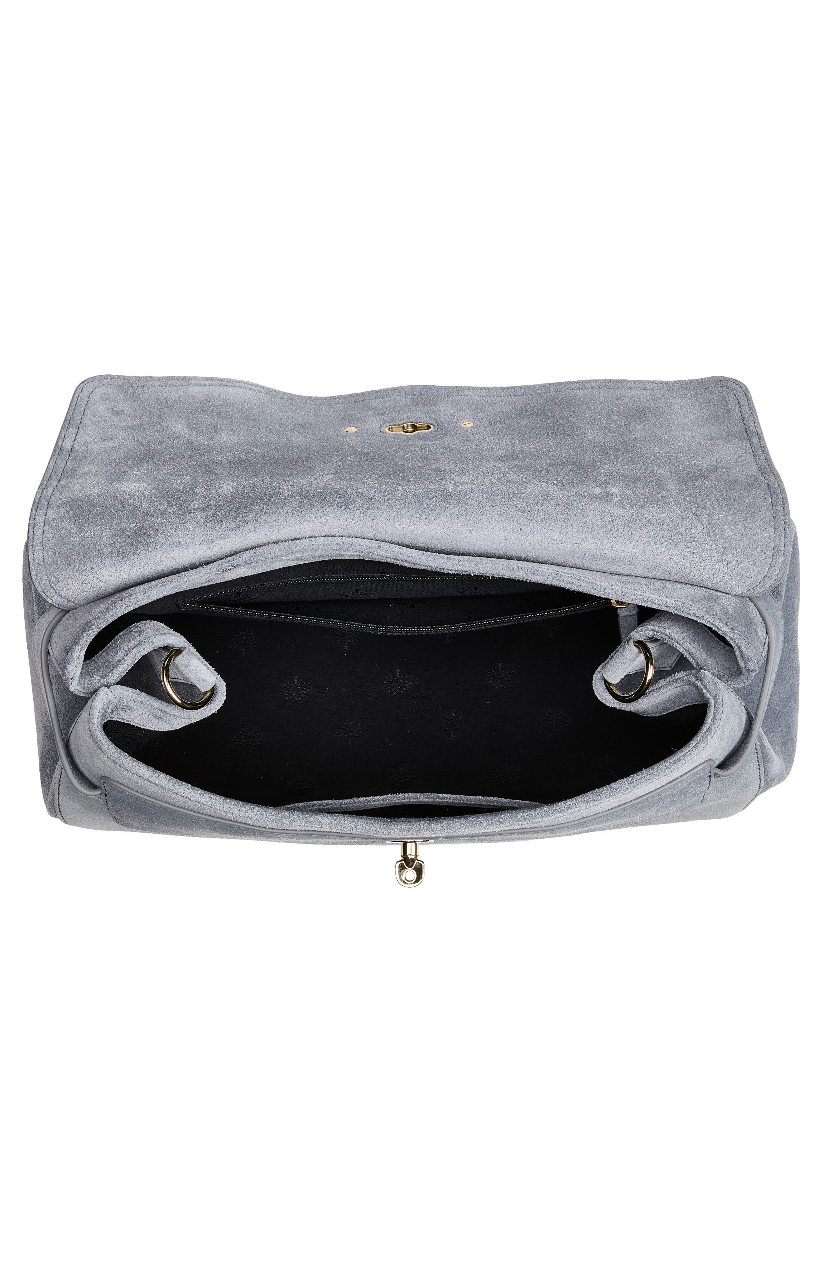 Alexa Suede Satchel, Alternate, color, FOGGY GREY