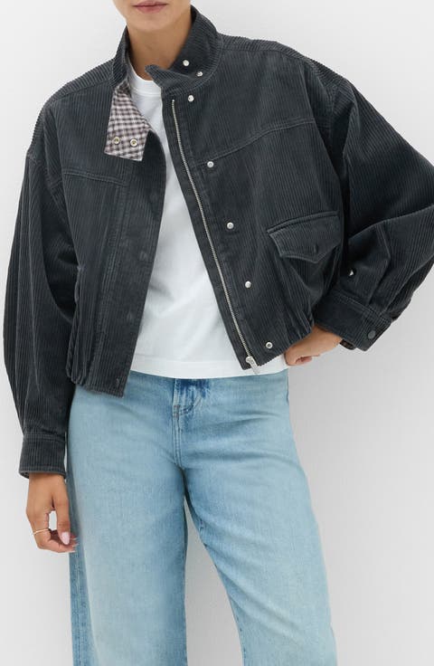 Cotton Corduroy Bomber Jacket