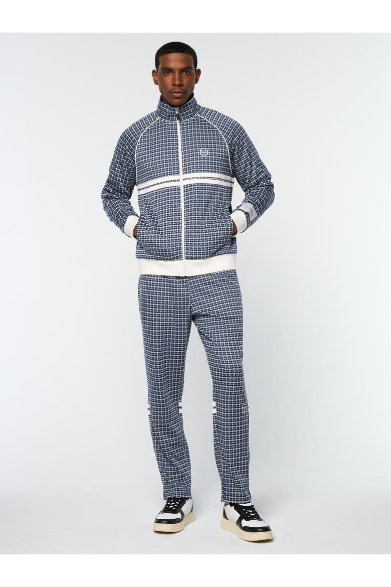 Dallas Houndstooth Track Jacket, Alternate, color, MARITIME BLUE