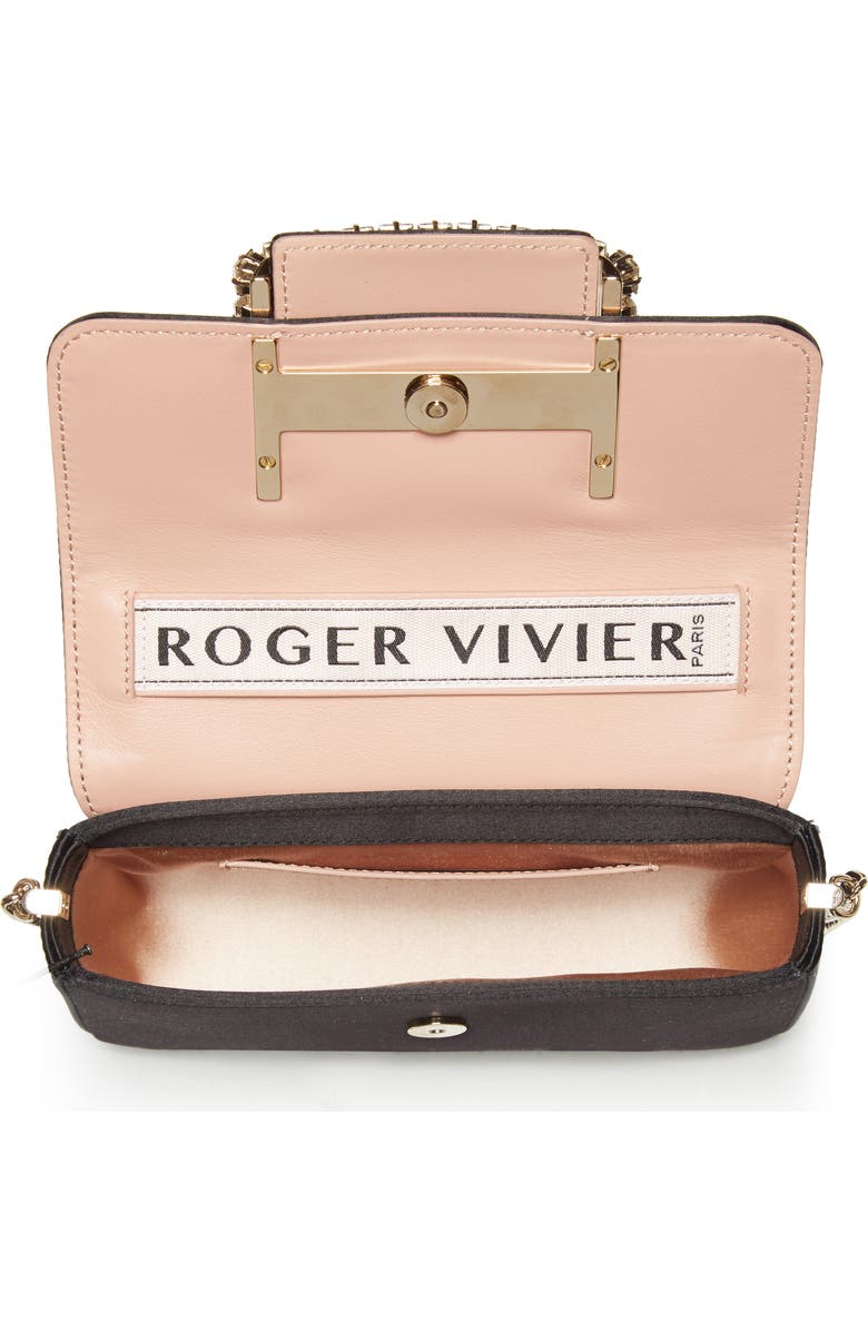 Roger Vivier Très Vivier Crystal Buckle Crossbody Bag, Alternate, color,