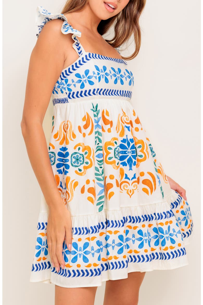 Print Minidress, Alternate, color, IVORY