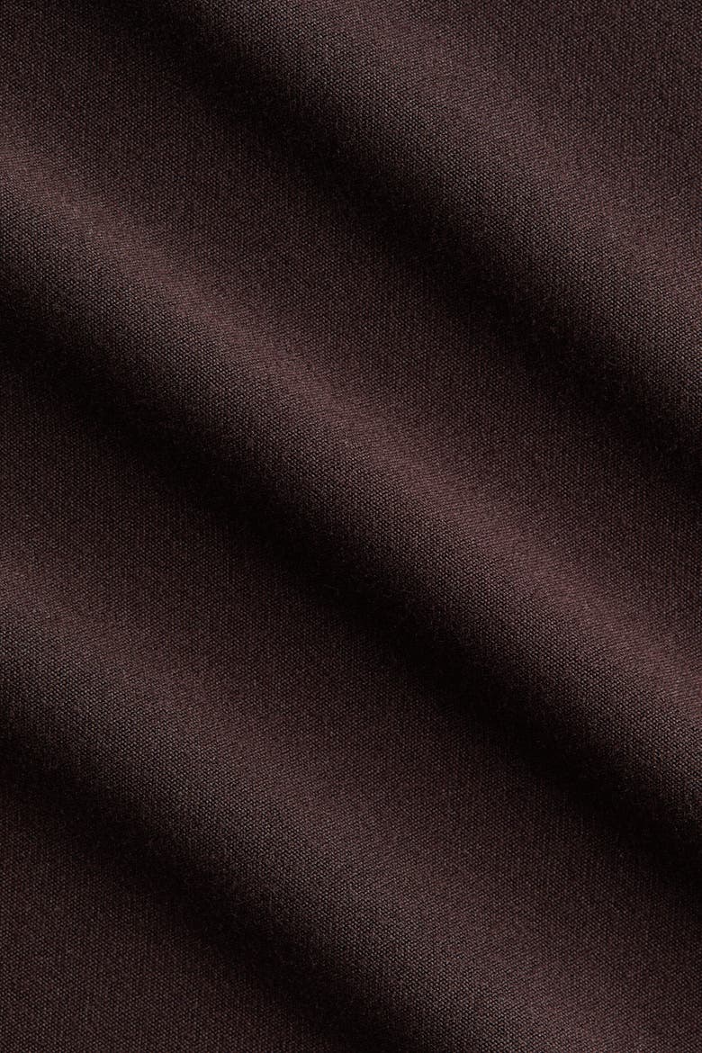 Brushed Jersey Wrap Top, Alternate, color, Dark brown