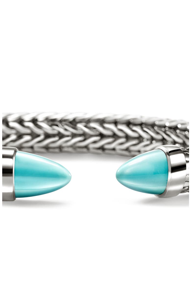 Spear 50 Flex Cuff Bracelet, Alternate, color, SILVER/ TURQUOISE