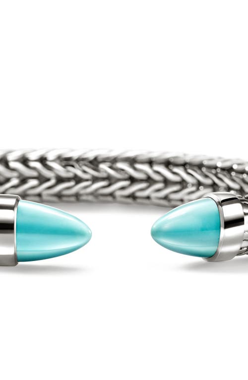John Hardy Sterling Silver Turquoise Bracelet In Metallic