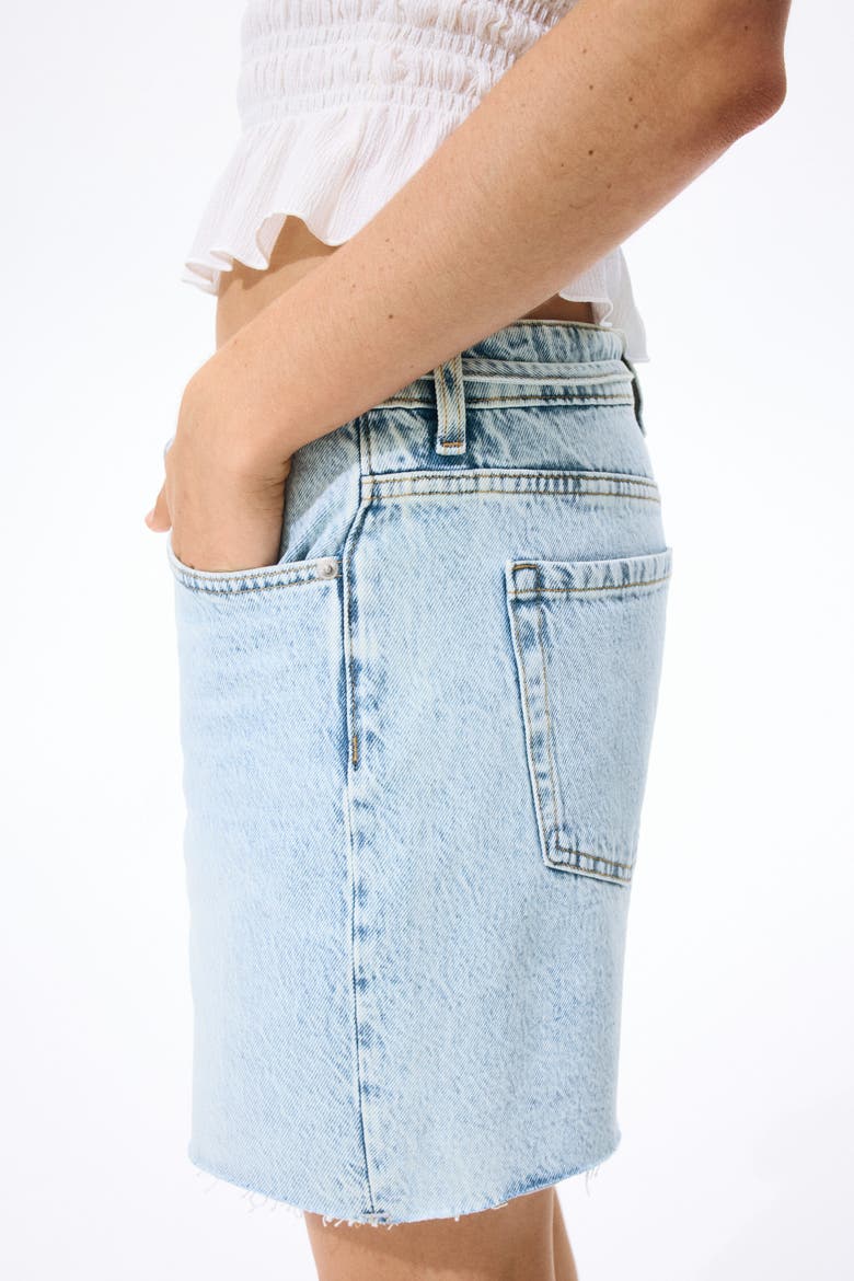 Denim Shorts, Alternate, color, Light denim blue