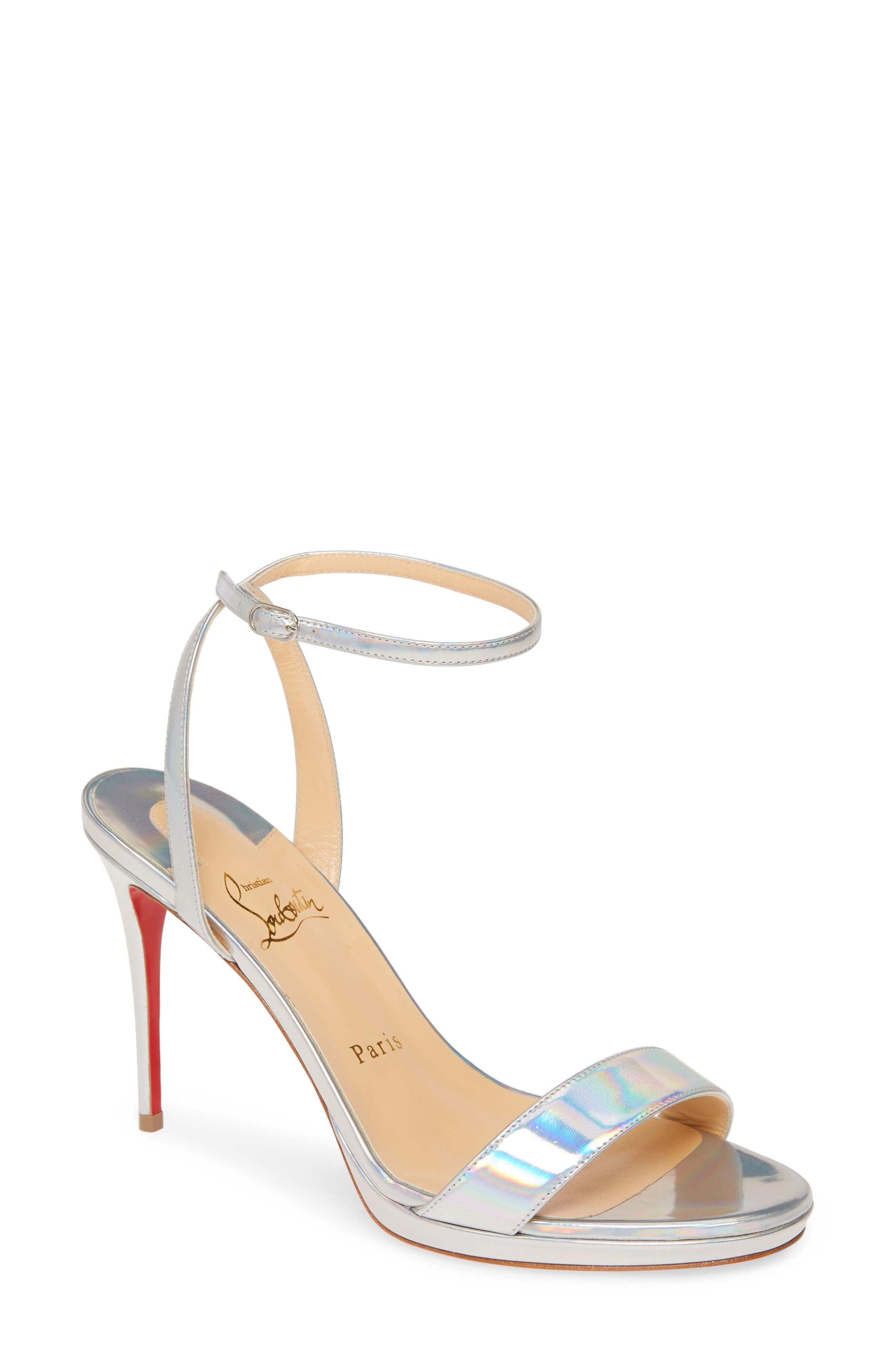 Christian Louboutin Loubi Queen Ankle Strap Sandal, Main, color, 