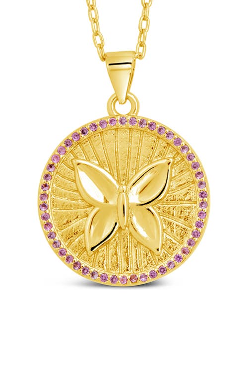 Sterling Forever Bindi Cubic Zirconia Butterfly Pendant Necklace