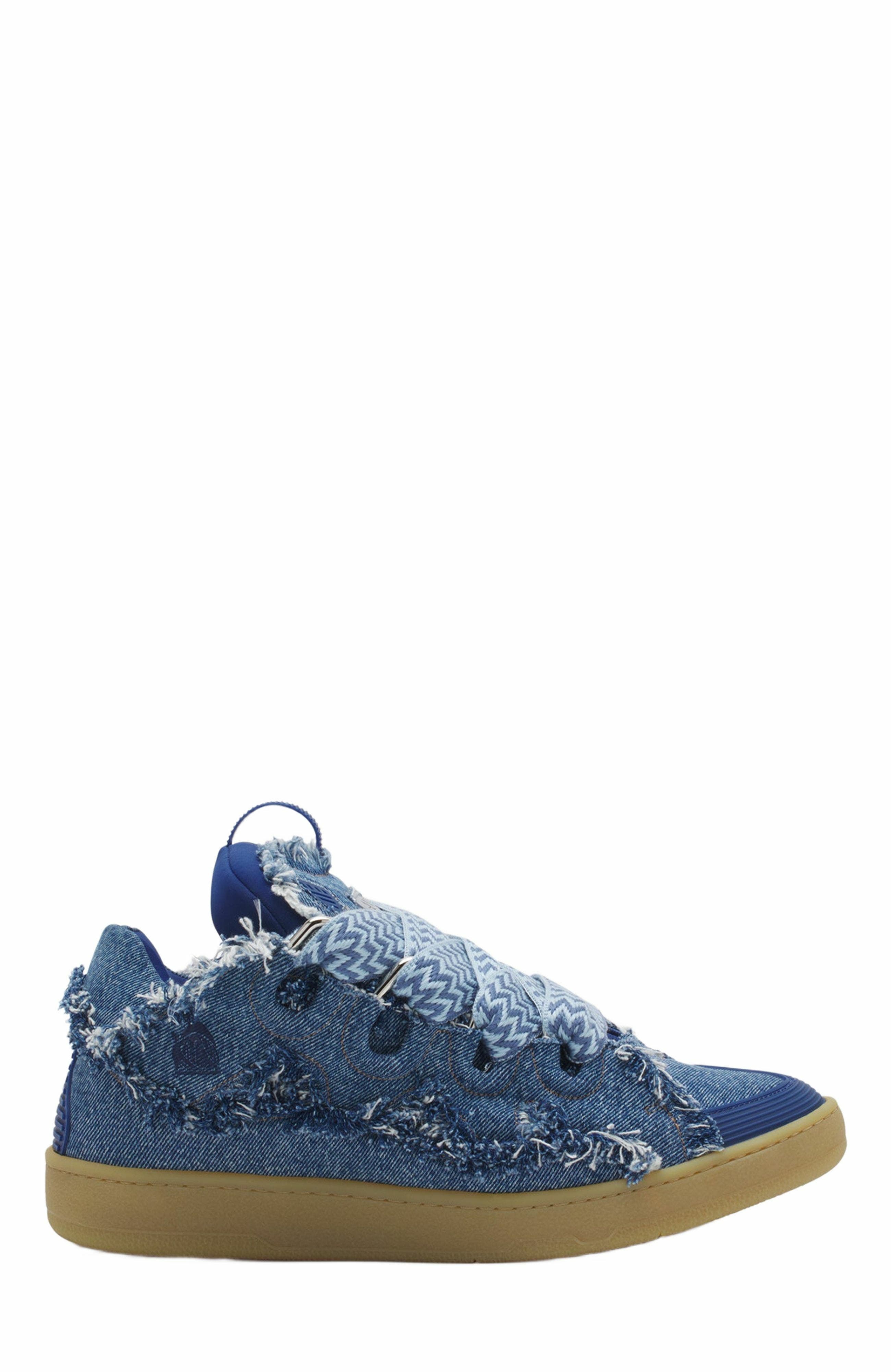 Lanvin Curb Sneakers In Denim, Main, color, 