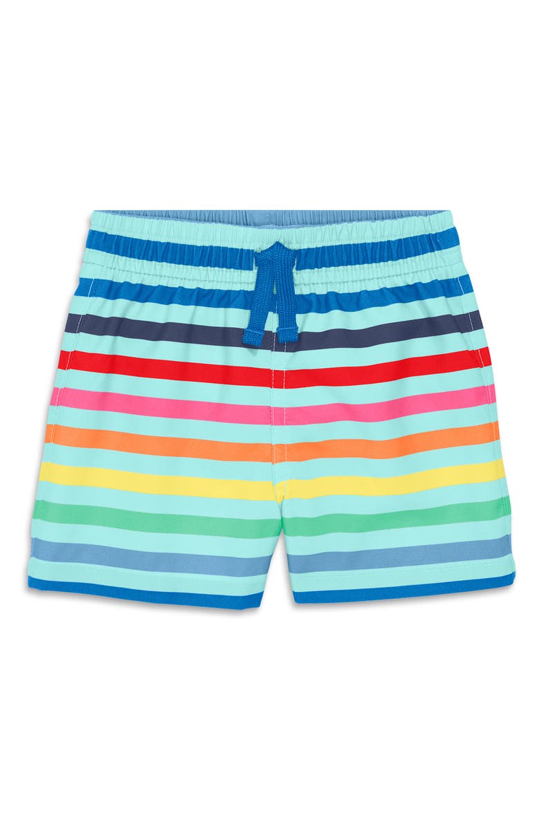 Primary Stripe Swim Trunks, Main, color, Mist Spring Stripe