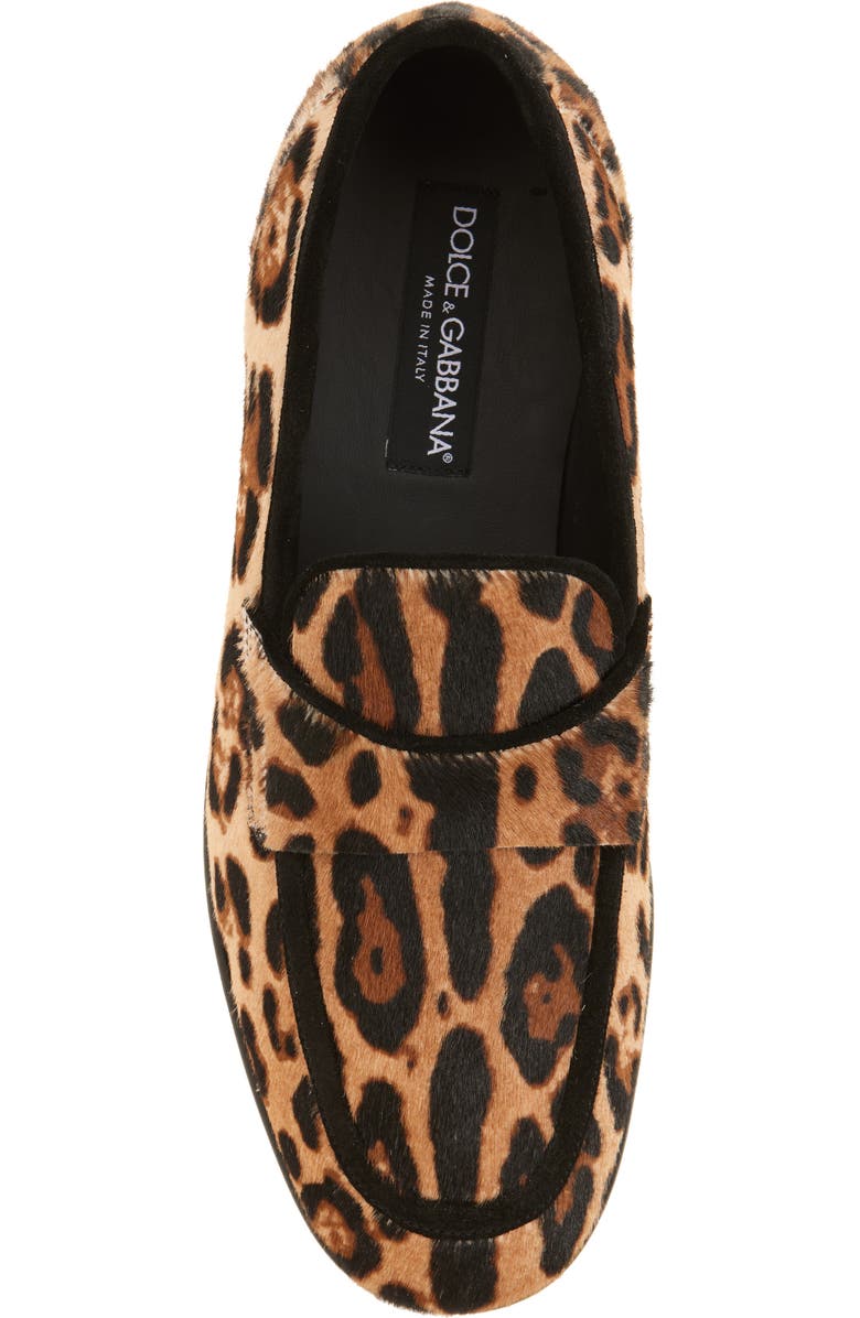 Dolce&Gabbana Ariosto Genuine Calf Hair Loafer, Alternate, color, Leopard Print Calf Hair