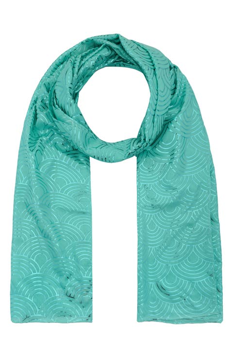 Metallic Rainbow Oblong Scarf