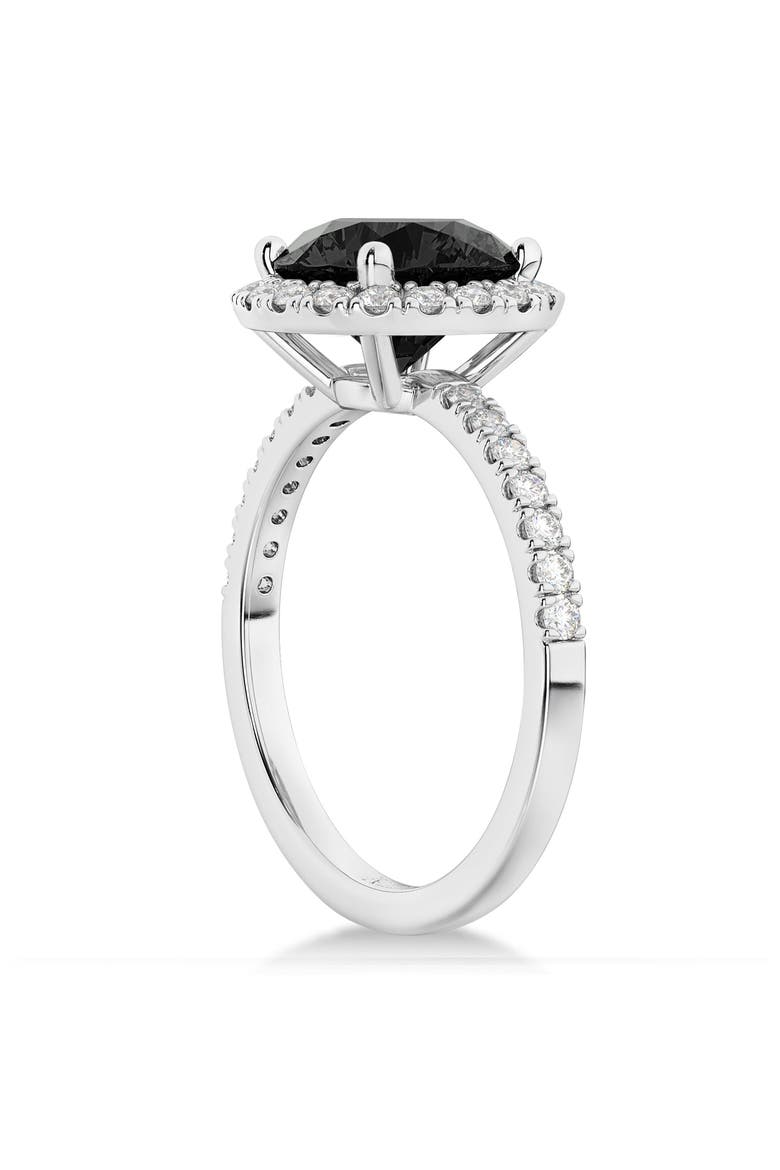 Halo Onyx & Diamond Engagement Ring 14K, Alternate, color, 2.90ct/White Gold
